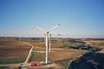 Vol entre les éoliennes